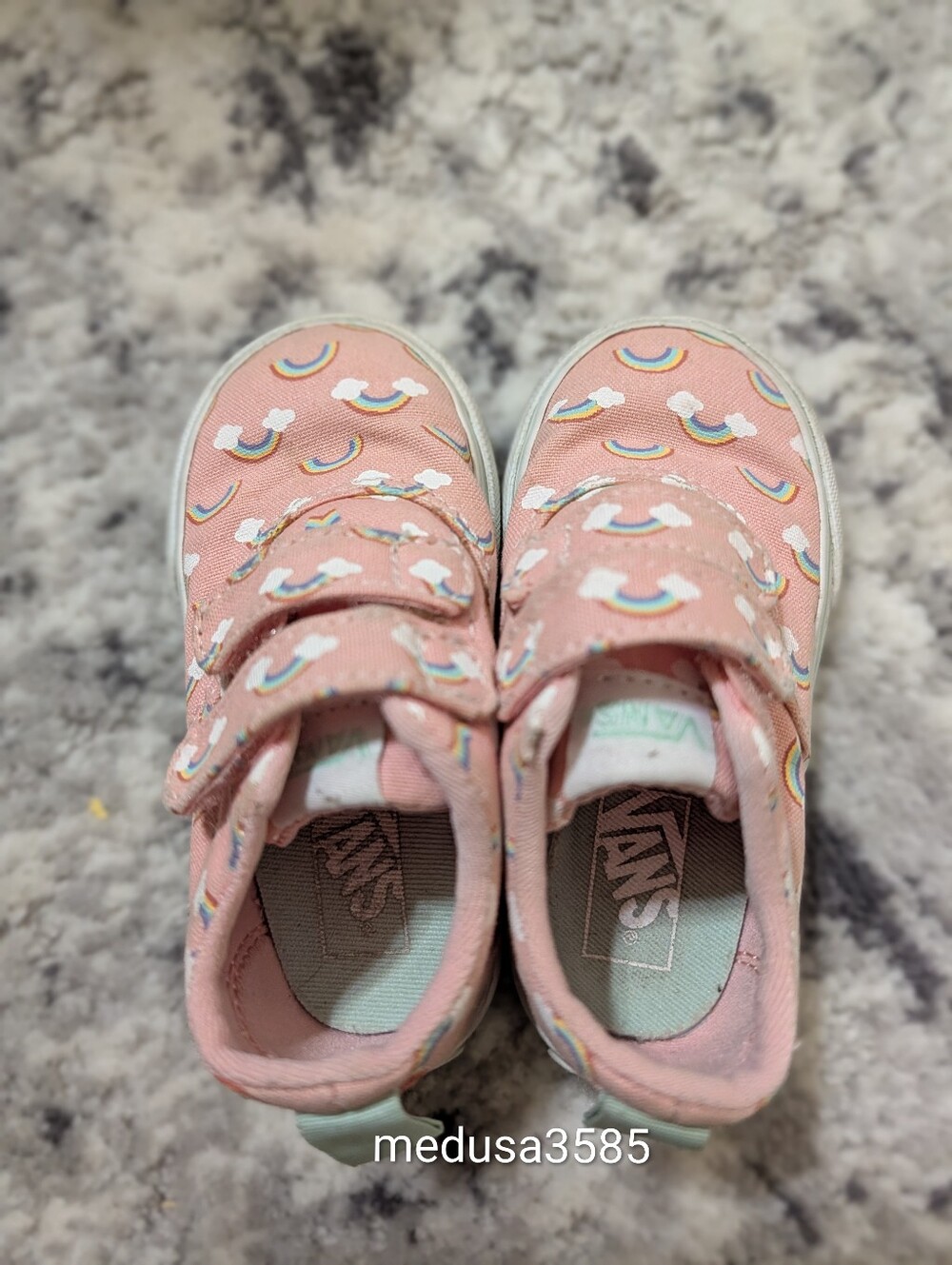 Toddler Pink Vans With Rainbows